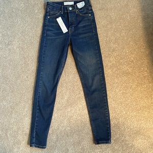 TopShop / Jamie high-waisted skinny jeans W25 L32  NEW-never worn